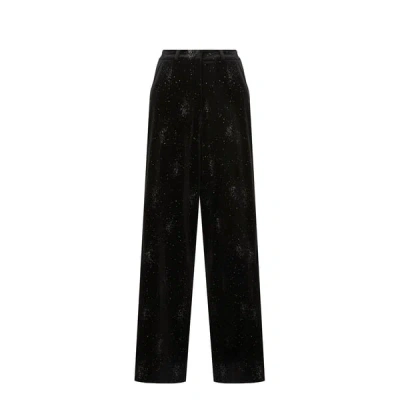 Saison 1865 Straight-fit Velvet Trousers In Black