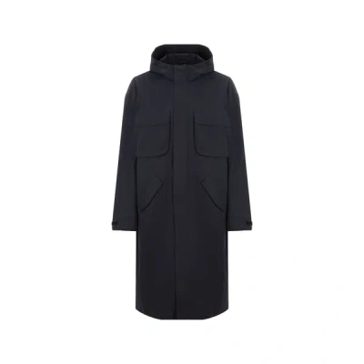Saison 1865 Long Cotton-blend Jacket In Black