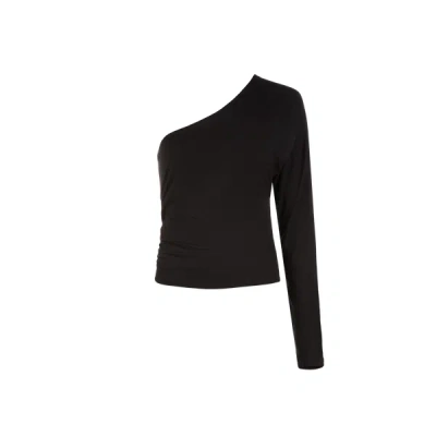 Saison 1865 Plain Asymmetric Top In Black