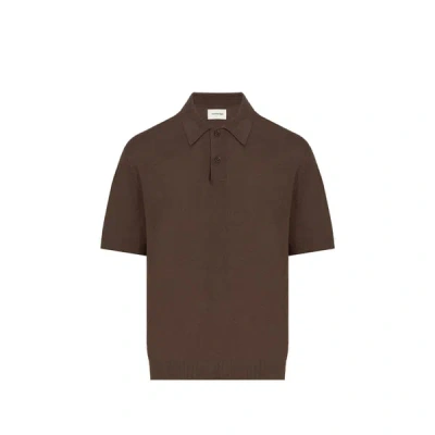 Saison 1865 Polo En Lin Et Coton In Brown