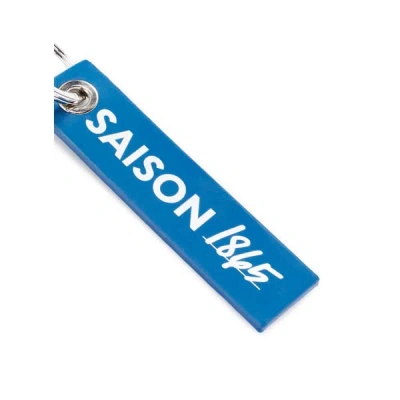 Saison 1865 Leather Keyring In Blue