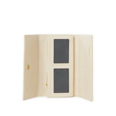 Saison 1865 Portefeuille En Cuir Lisse In Beige