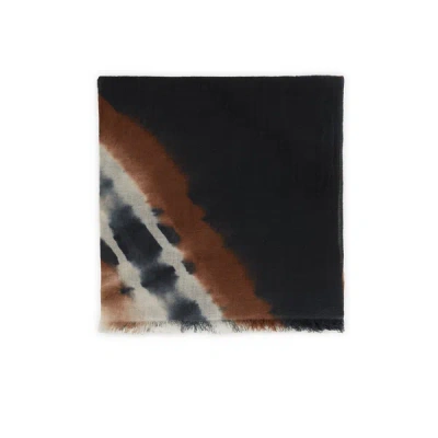 Saison 1865 Printed Floaty Wool Scarf In Black