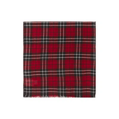 Saison 1865 Printed Wool Scarf In Burgundy