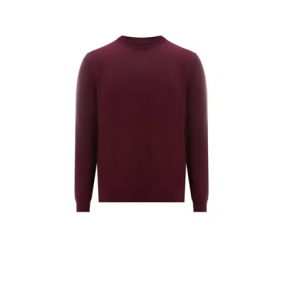 Saison 1865 Knitted Jumper In Burgundy