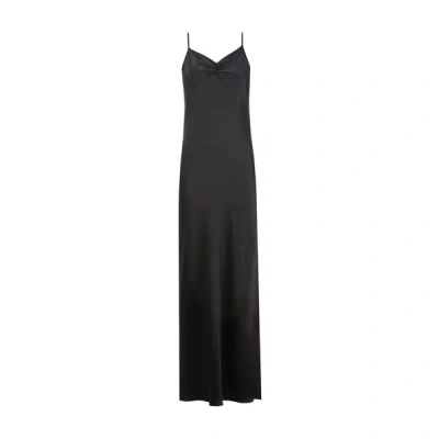 Saison 1865 Satin Maxi Dress In Black