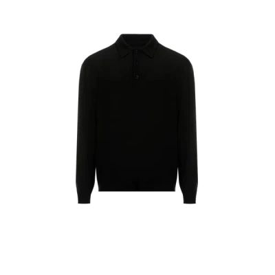 Saison 1865 Round-neck Wool Jumper In Black