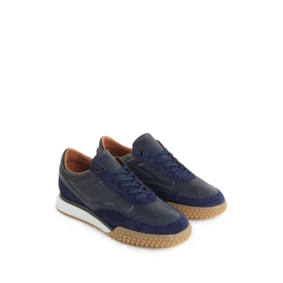 Saison 1865 Runner Leather Sneakers In Blue