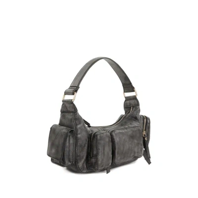 Saison 1865 Dakota Leather Bag In Grey