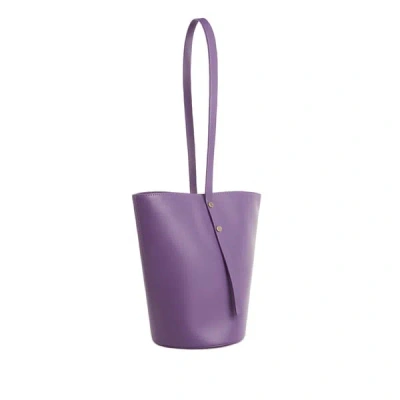 Saison 1865 Leather Bucket Bag In Purple