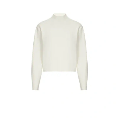 Saison 1865 Short High-neck Sweater In Neutral