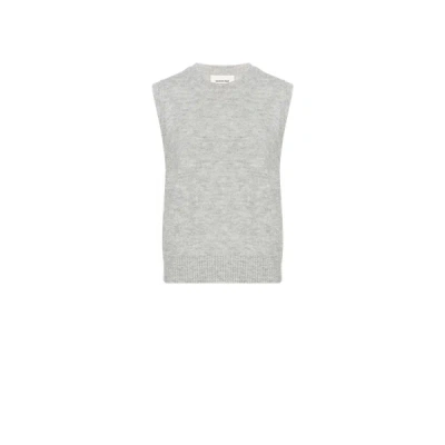 Saison 1865 Sleeveless Wool Blend Sweater In Gray