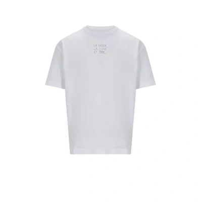 Saison 1865 T-shirt With Embroidered Inscription In White