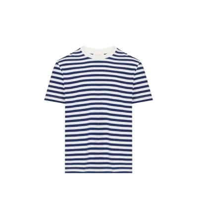 Saison 1865 T-shirt À Rayures En Coton In Blue