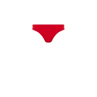 Saison 1865 Textured Bikini Bottoms In Red