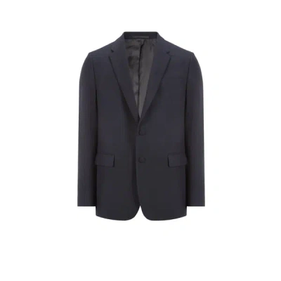 Saison 1865 Wool Blazer Jacket In Blue