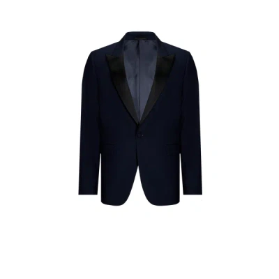 Saison 1865 Wool Blazer Jacket In Blue