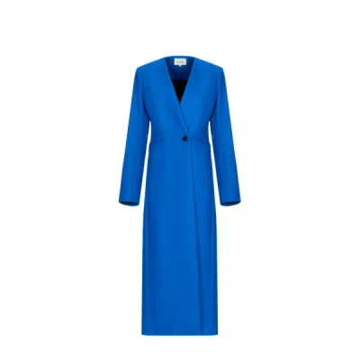 Saison 1865 Wool Blend Coat In Blue