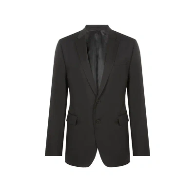 Saison Veste De Costume En Laine In Black
