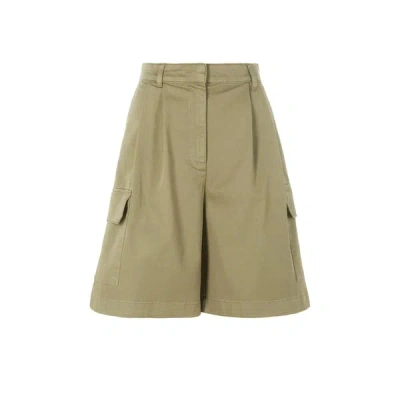 Saison Randy Cotton Cargo Bermuda Shorts In Green