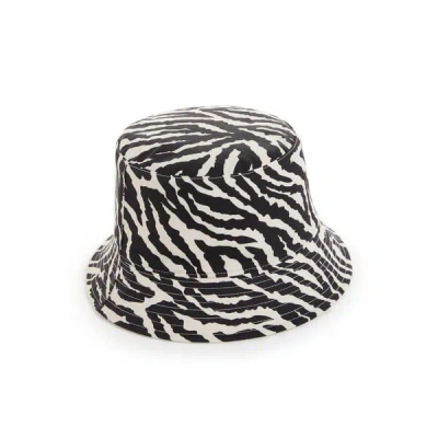 Saison Zebra-print Cotton Bucket Hat In Multi