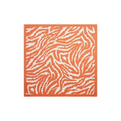Saison Silk Square Scarf In Orange