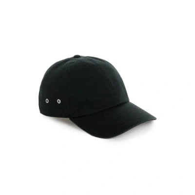 Saison Cotton Canvas Baseball Cap In Black
