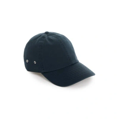 Saison Cotton Canvas Baseball Cap In Blue