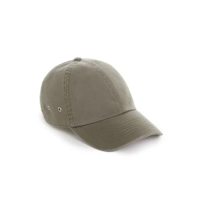 Saison Cotton Canvas Baseball Cap In Green