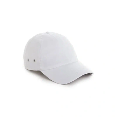 Saison Cotton Canvas Baseball Cap In White