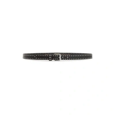 Saison Studded Leather Belt In Black