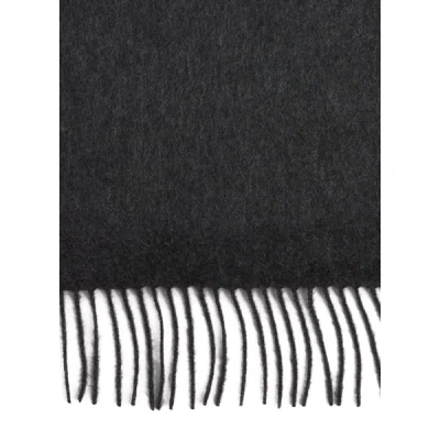 Saison Fringed Cashmere Scarf In Black