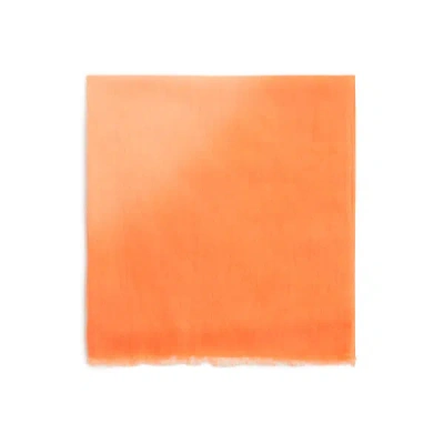Saison Plain Cotton-blend Scarf In Orange