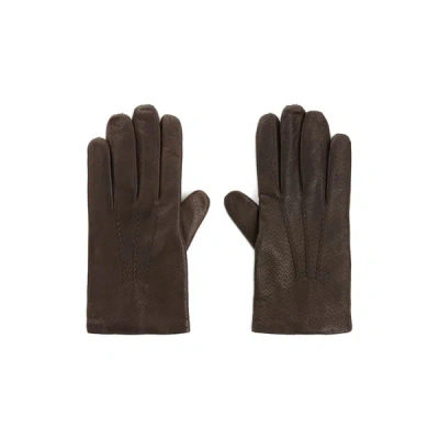 Saison Leather Gloves In Brown