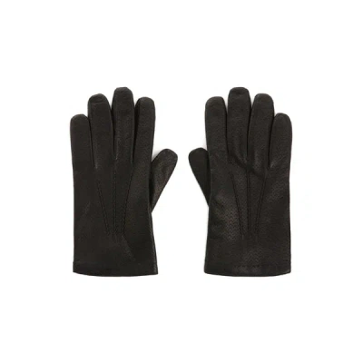 Saison Leather Gloves In Black