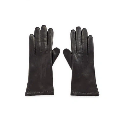 Saison Leather Gloves In Black