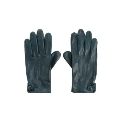 Saison Leather Touchscreen Gloves In Blue