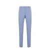 Saison Check Wool Trousers In Blue