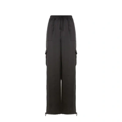 Saison Recycled Polyester-blend Satin Trousers In Black