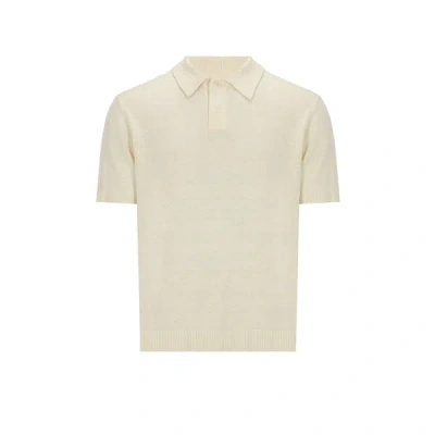 Saison Linen And Cotton Polo Shirt In Neutral
