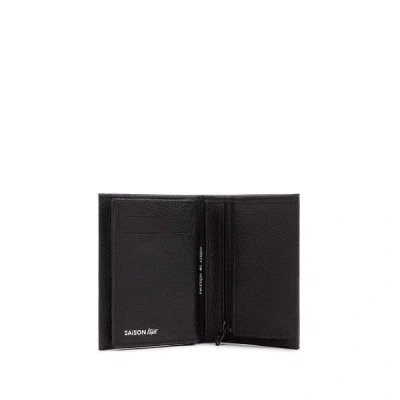 Saison Portefeuille En Cuir In Noir