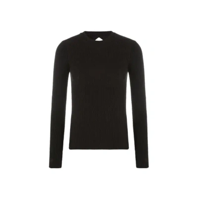 Saison Fitted Jumper With Cut-out Back In Black
