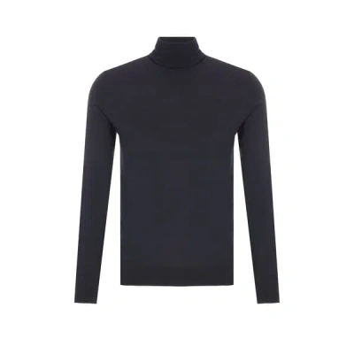 Saison Merino Wool Turtleneck Jumper In Blue