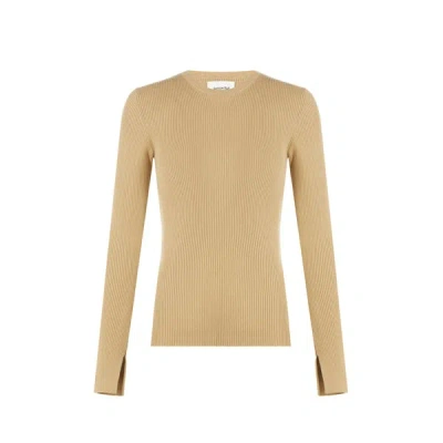 Saison Ribbed Cotton Jumper In Brown