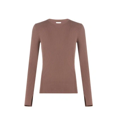 Saison Ribbed Cotton Jumper In Brown