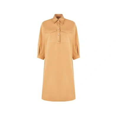 Saison Safari Cotton Dress In Yellow