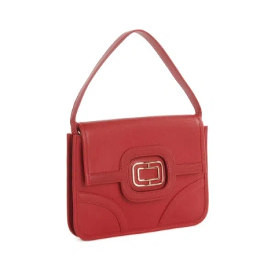 Saison Beth Leather Shoulder Bag In Red
