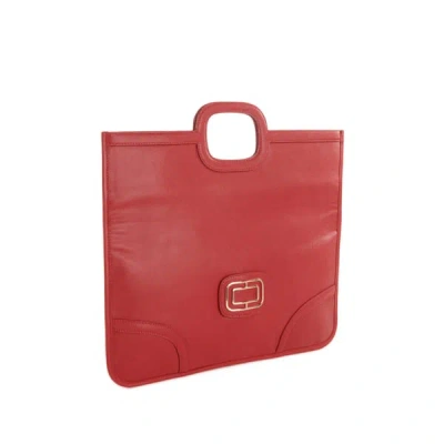 Saison Bella Leather Handbag In Red