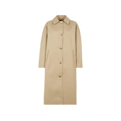 Saison Cotton Trench Coat In Green