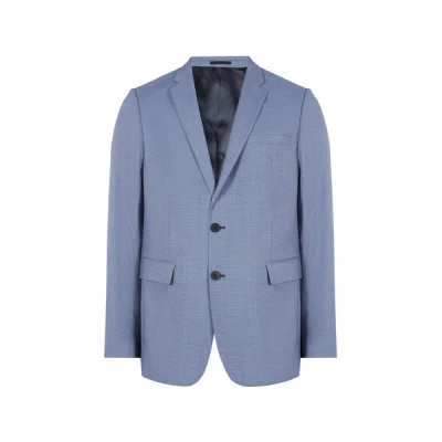 Saison Wool Check Jacket In Blue